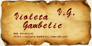 Violeta Gambelić vizit kartica